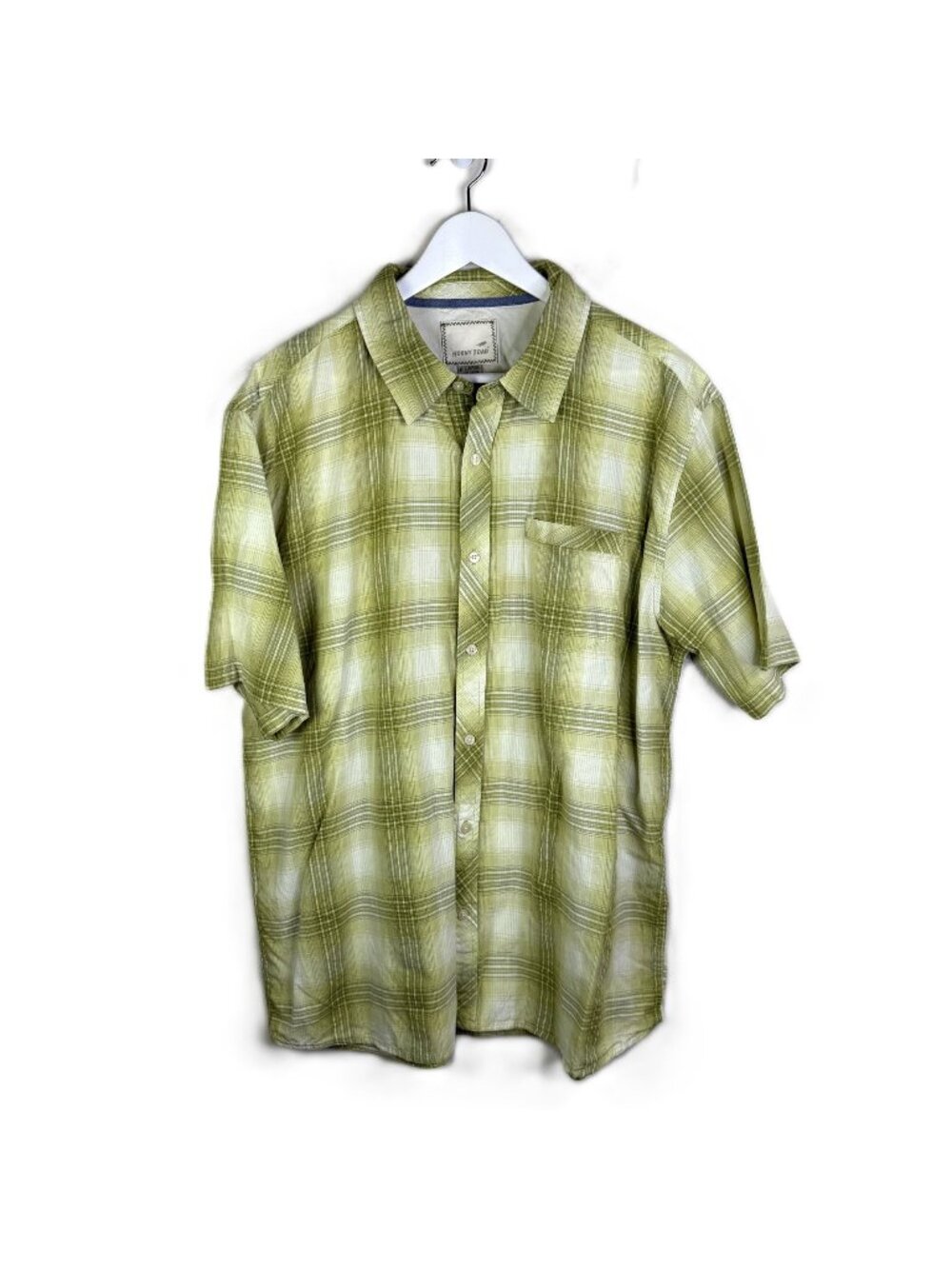 Horny Toad Men's Green Plaid Short Sleeve Button-Up Shirt, Size XL